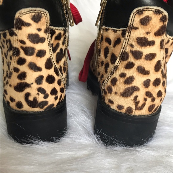 Aqua☀️Leopard print combat boots - Picture 7 of 11